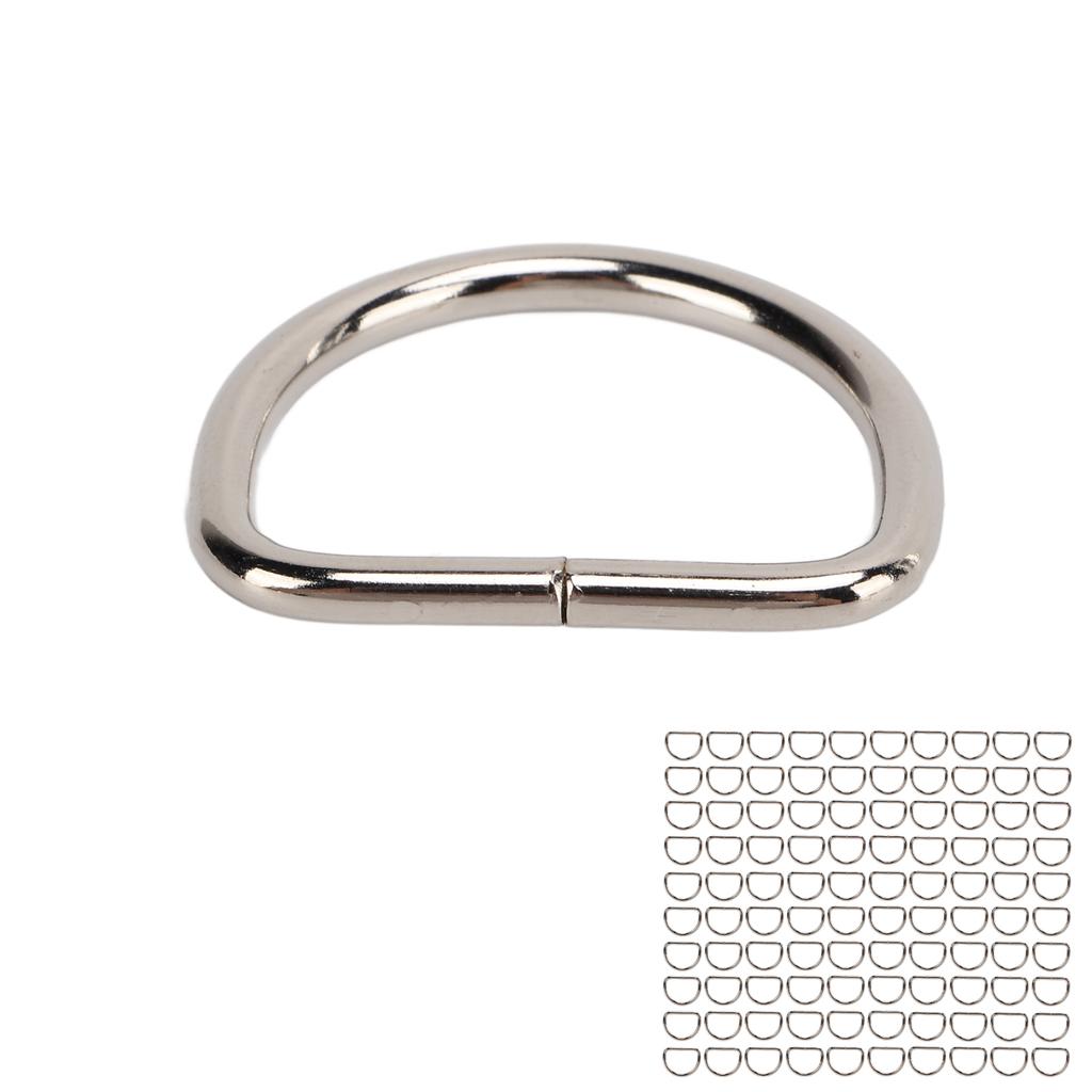 100 шт. Металлические D-кольца Прочные D-образные зажимы для ошейника собаки для багажа питомца Грудной ремень