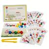 Wooden Clip Beads Games Montessori Toys Color Matching Parish Learning Set Fine Movement Training Educational Toys For Children