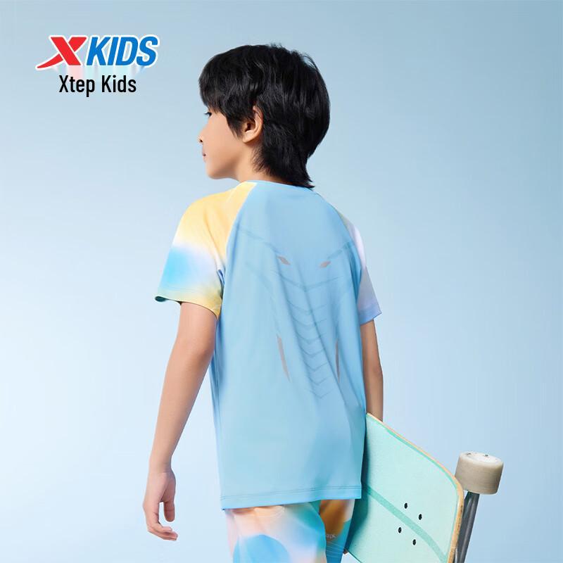 XTEP Boys' Sporty Quick-Dry Short Sleeve T-Shirt