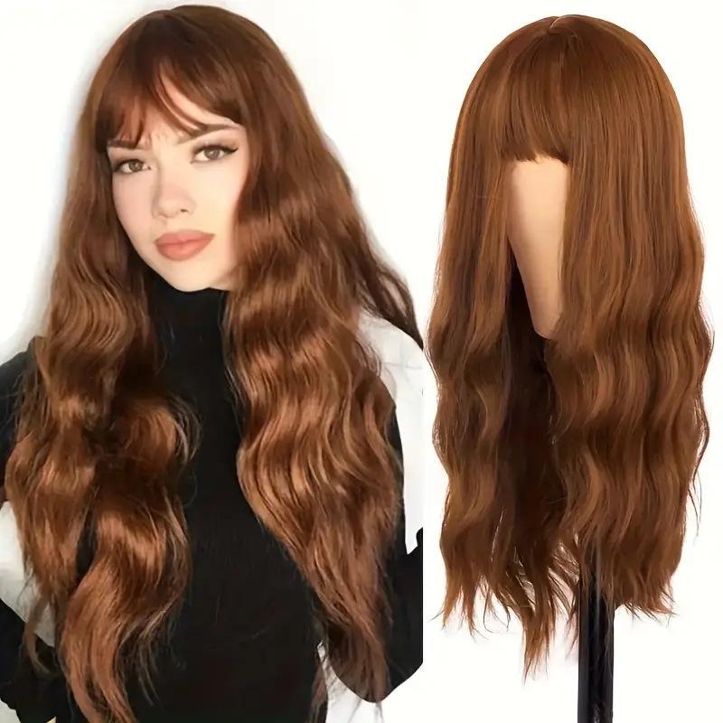 Cos wig cosplay anime wig air bangs big waves long curly hair, spot