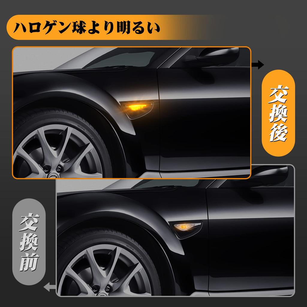 Светодиодный указатель поворота POPMOTORZ, Светодиодное волокно, Динамический свет, Последовательный, Передний боковой габаритный фонарь,