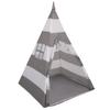 Selonis Teepee Tent for Kids Play House with No Balls Indoor Outdoor Tipi, Grey and White Stripes