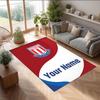 Stoke City FC Printed Crystal Velvet Rug Non‑Slip Crystal Velvet Carpet For Sofa Bedroom Indoor Home Decoration