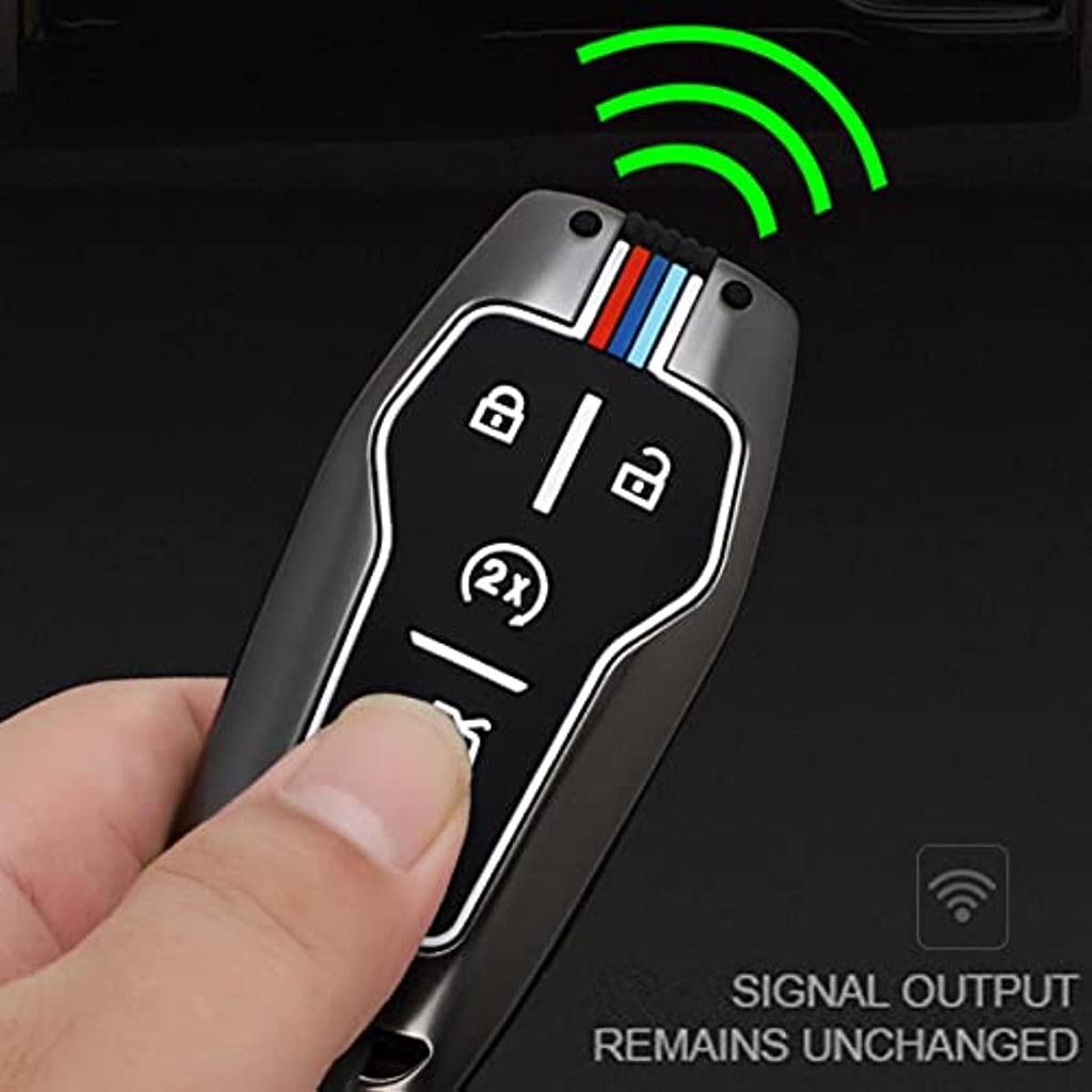 Чехол для ключей, металлический корпус, чехол, совместимый с Ford 2018 Taurus Mustang Raptor F150 Explorer, серия с короткой пряжкой