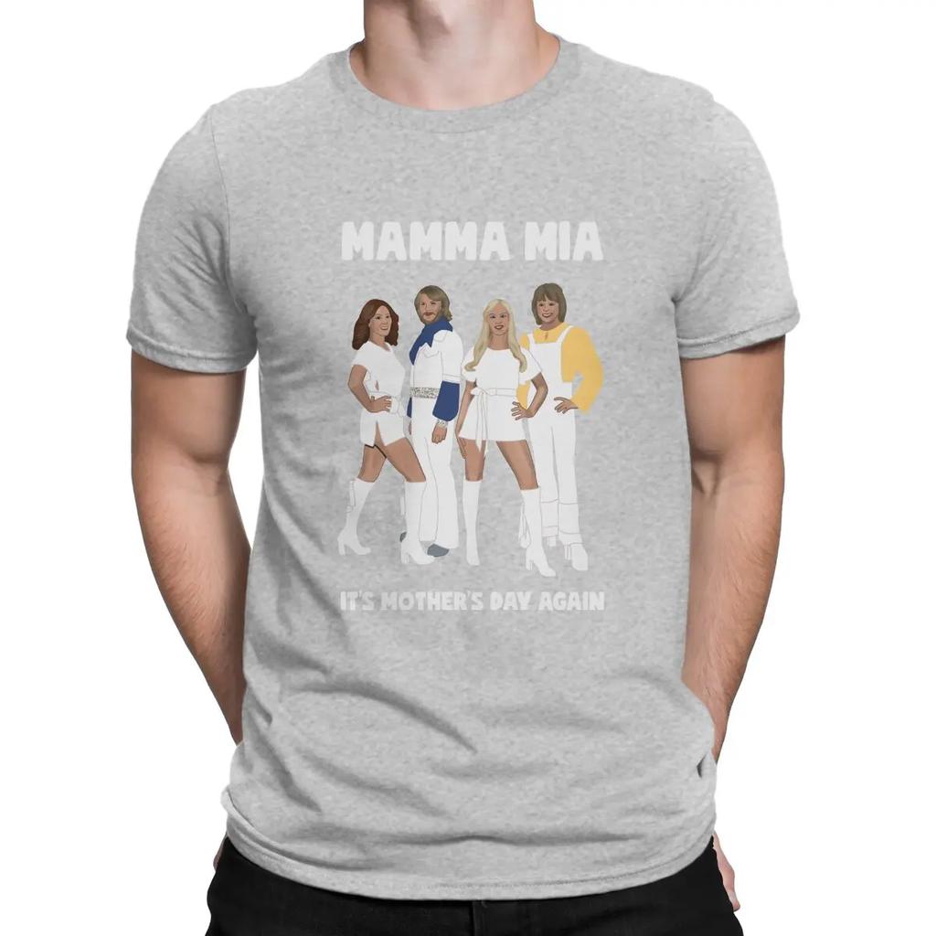 Модные мужские футболки Mamma Mia Music с круглым вырезом, 100% хлопок, с коротким рукавом, футболка-майка, подарок на день рождения