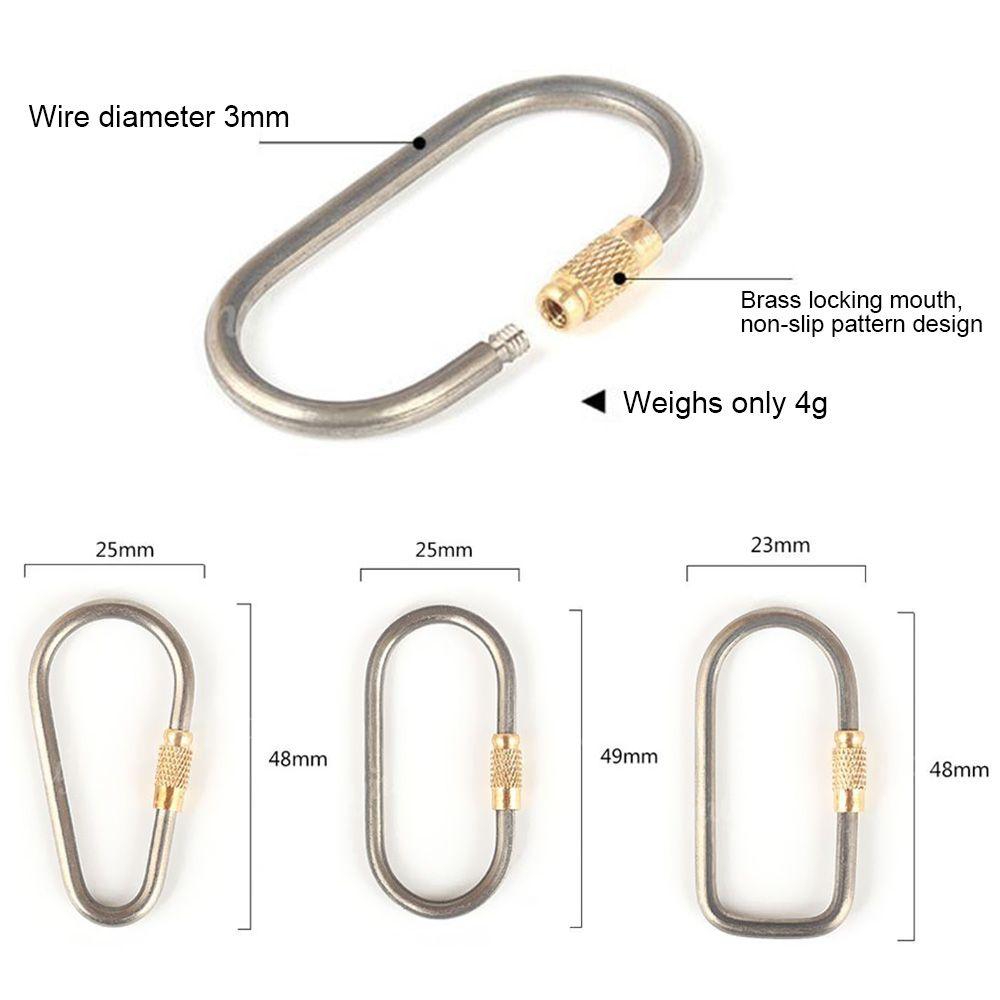Buckle Backpack Buckle Outdoor Camping Carabiner TC4 Titanium Keychain Lightweight Hanging Buckle
