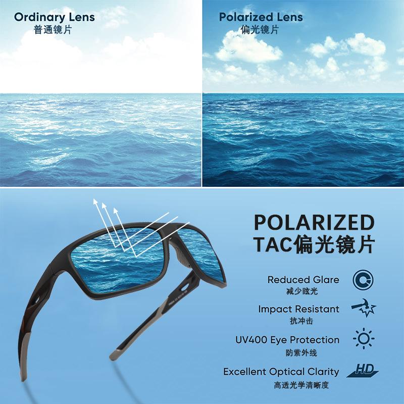 Men's new cycling glasses, integrated windproof outdoor mountaineering sports goggles, polarized fishing sunglasses9604