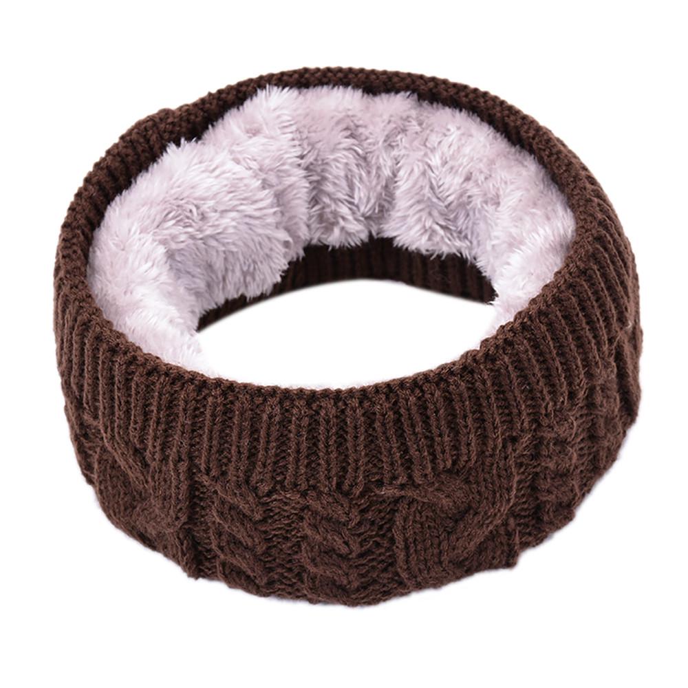 Женский и мужской однотонный зимний теплый вязаный платок с воротником, мягкий шейный шарф