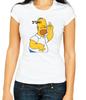 Simpsons Characters Homer Simpson 3/4 Short Sleeve T Shirt Woman G087