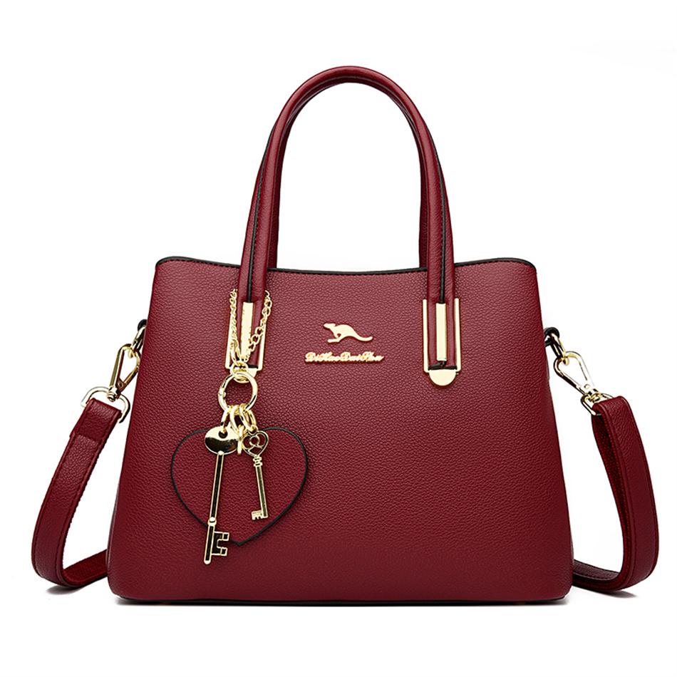 Новые сумки через плечо большой вместимости для женщин, брендовые дизайнерские кошельки и сумки, кожаные винтажные сумки-мессенджеры