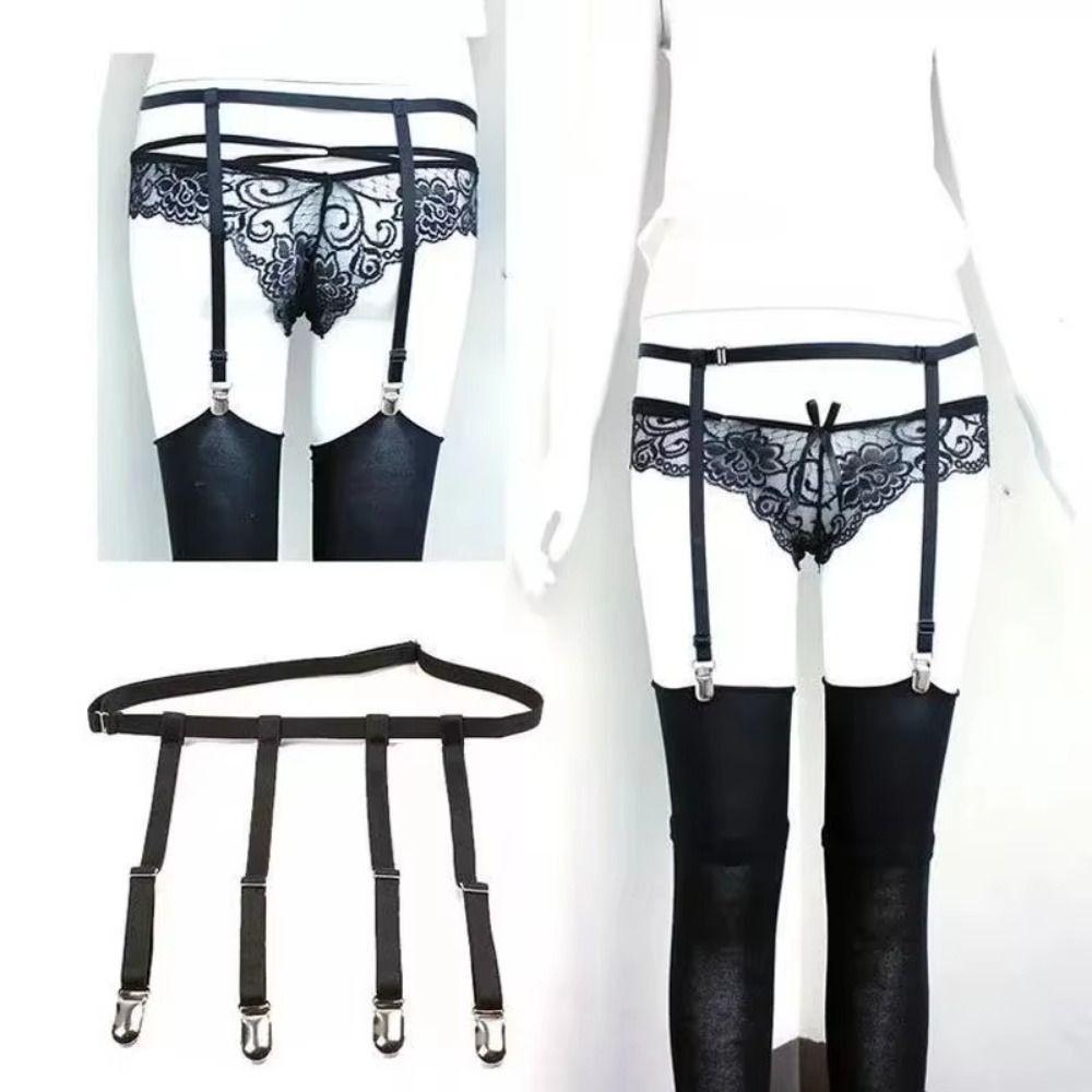 Эластичные держатели для чулок, регулируемые фиксаторы для носков, подвязка для чулок до бедра, нижнее белье