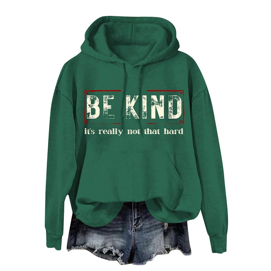 Женские топы Толстовка с принтом Круглый вырез С капюшоном Повседневная