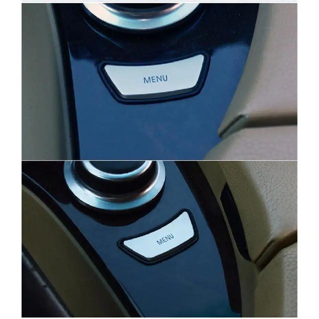 Car styling Interior multimedia control MENU button Trim Sticker cover for BMW e60 E90 3 5 series X5 X6 E70 E71 auto Accessories