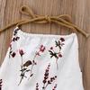 Citgeett Summer Newborn Kids Baby Girl Flower Halter Sleeveless Romper Jumpsuit Playsuit Outfits Floral White Fashion Sunsuit