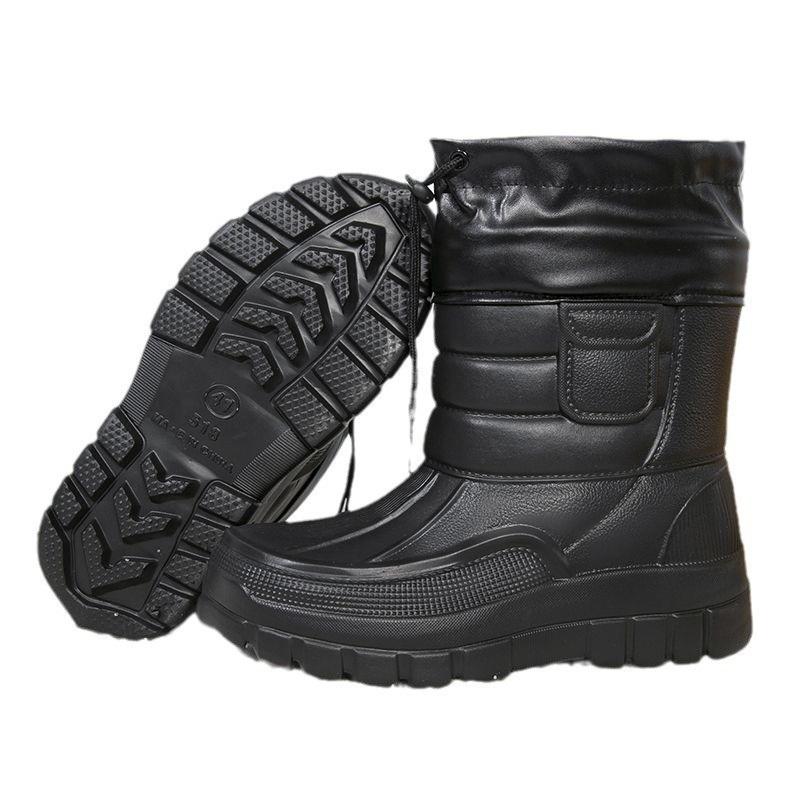 Мужские и женские зимние теплые водонепроницаемые противоскользящие износостойкие толстые хлопковые ботинки сноубутсы