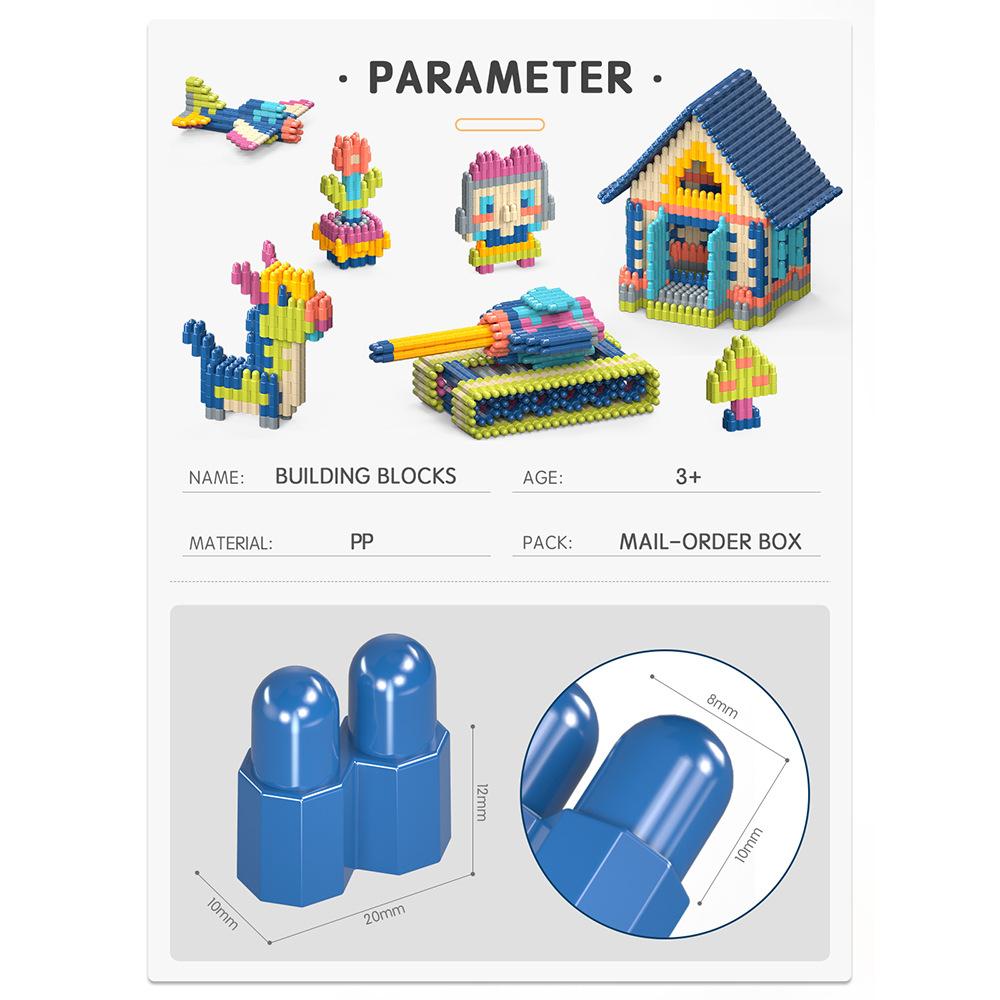 Поддержка маркировки Английская версия Сборка гранулированных строительных блоков Детский коллаж Обучающие игрушки