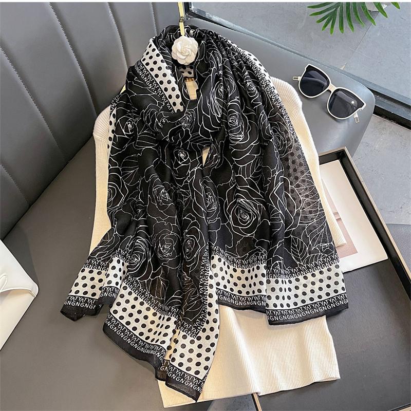 Luxury Brand Scarf Love Cotton Shawl Lady Wrap Large Pashmina Hijab Headband Scarves Islamic Turban Bufanda Foulard Stoles