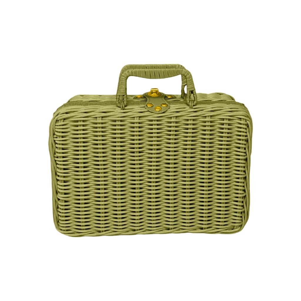 Этот пластиковый чемодан из ротанга идеально подходит для пикников, Пасхи, организации вещей и других случаев.