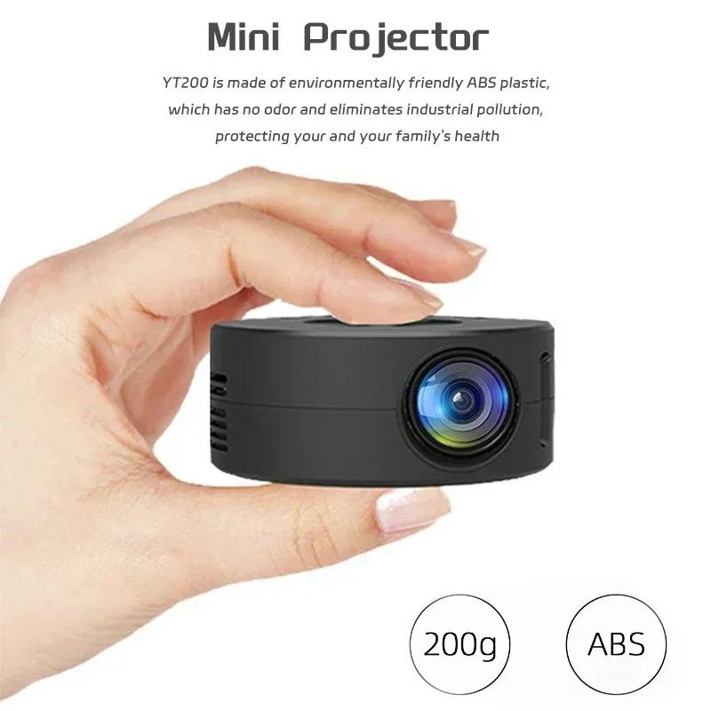 Yt200 Mini Projector Portable Led Video Home Theater Auto Focus Mobile Cinema Same Screen Hd Smart Projector For Iphone Android