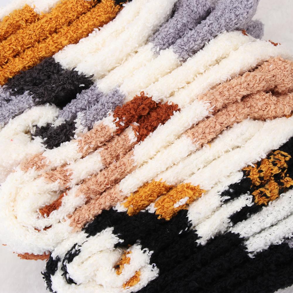 Подарок Пушистый мягкий плюшевый носок для сна Носки для пола Носки с рисунком лап Коралловые бархатные носки Кашемировые носки