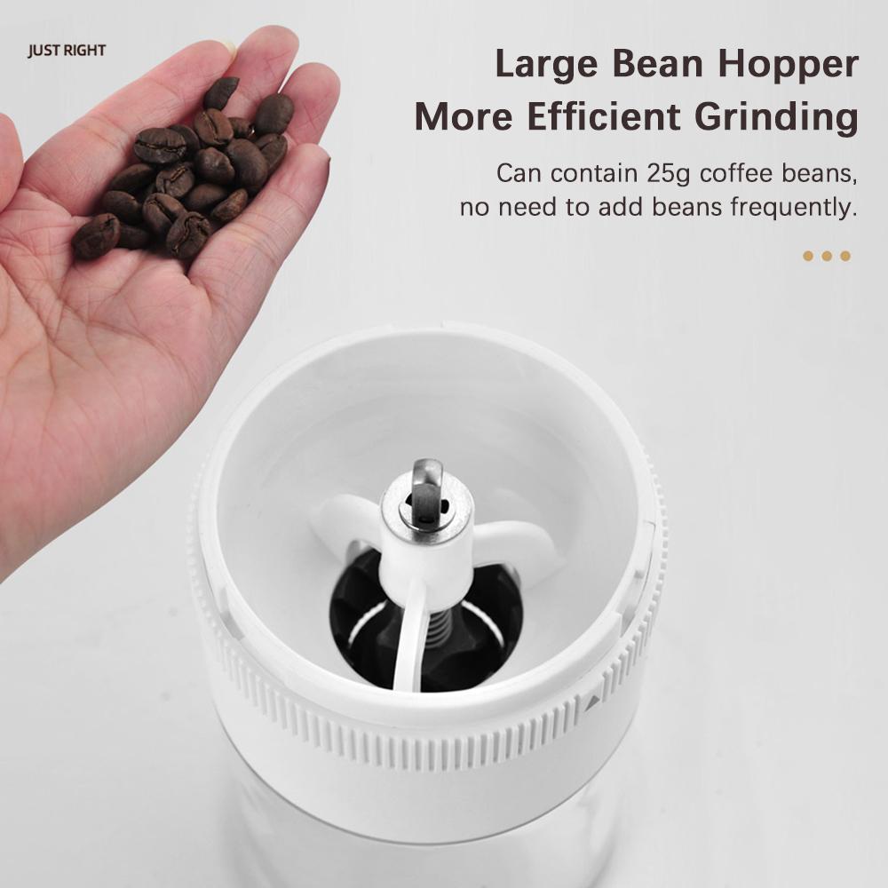 Портативная мини-электрическая кофемолка с жерновами и регулируемой съемной камерой грубого тонкого помола
