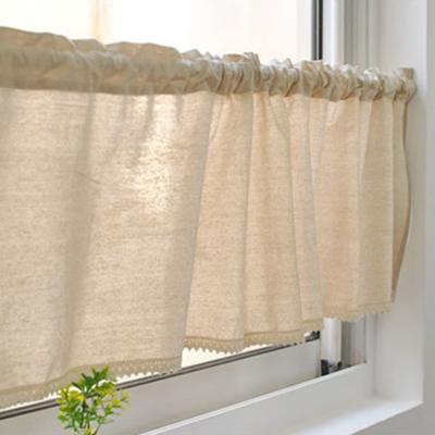 Yousheng полузанавеска затенение мягкий хлопок лен декоративный японский стиль короткая драпировка бытовые принадлежности