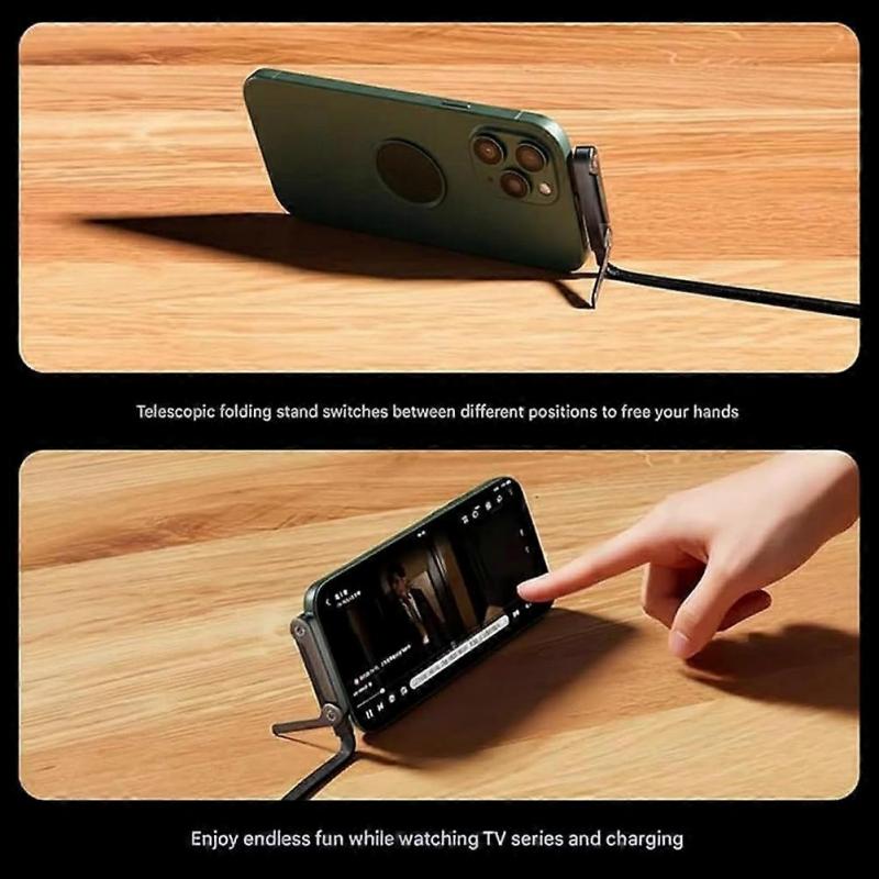 2 в 1 Невидимый держатель, кабель-зарядка и кабель для быстрой зарядки, быстрозаряжаемый кабель без запутывания для телефона, ноутбуков