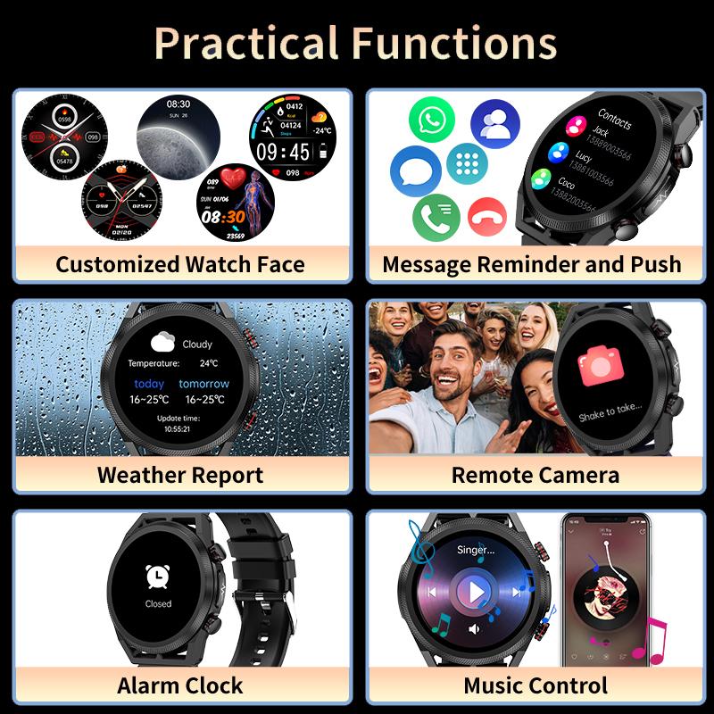 SACOSDING кровяное давление умные часы мужские ЭКГ + ППГ + ВСР Bluetooth вызов кислорода в крови монитор артериального давления женские спортивные умные часы