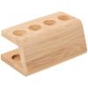Bamboo Toothbrush Holder 4 Holes Safe Material Storage St Bathroom Counter Office Desk Travel Pen Pencil Makeup Brush Holder