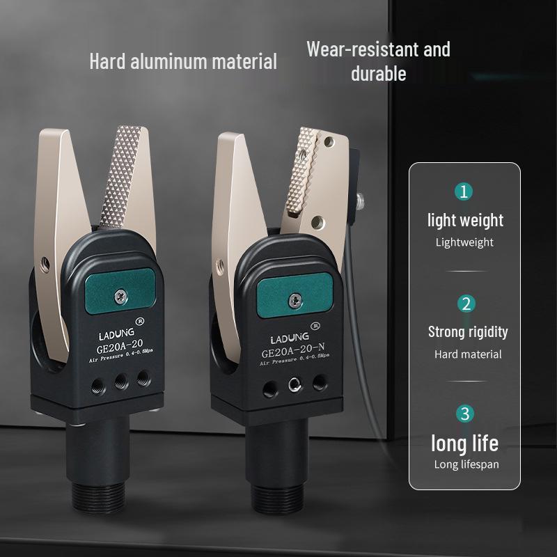 Double-Acting Pneumatic Needle-Nose Gripper GE20B-20 for Robotic Arm and Water Jet Applications