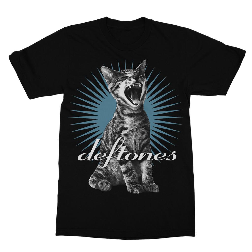 Deftones Cat Graphic Heavy Cotton Black Unisex T-shirt Size S-5XL