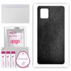 apgo Protective Skin Sticker for the Back Compatible with Samsung Galaxy Note 10 Lite, Wrap Film, Foil, Vinyl - Pattern Black Leather