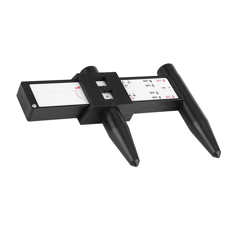 Car Wheel Rim Bolt Pattern Sliding Measuring Gauge Tool PCD Ruler 4 5 6 8 Lug PCD Ruler Wheel Rim Bolt Pattern Gauge PCD Gauge