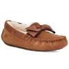 UGG Dakota Leather Bow Comfortable Warm Casual Flat Shoes Women Shoes Chestnut-Brown 1118914-CHE
