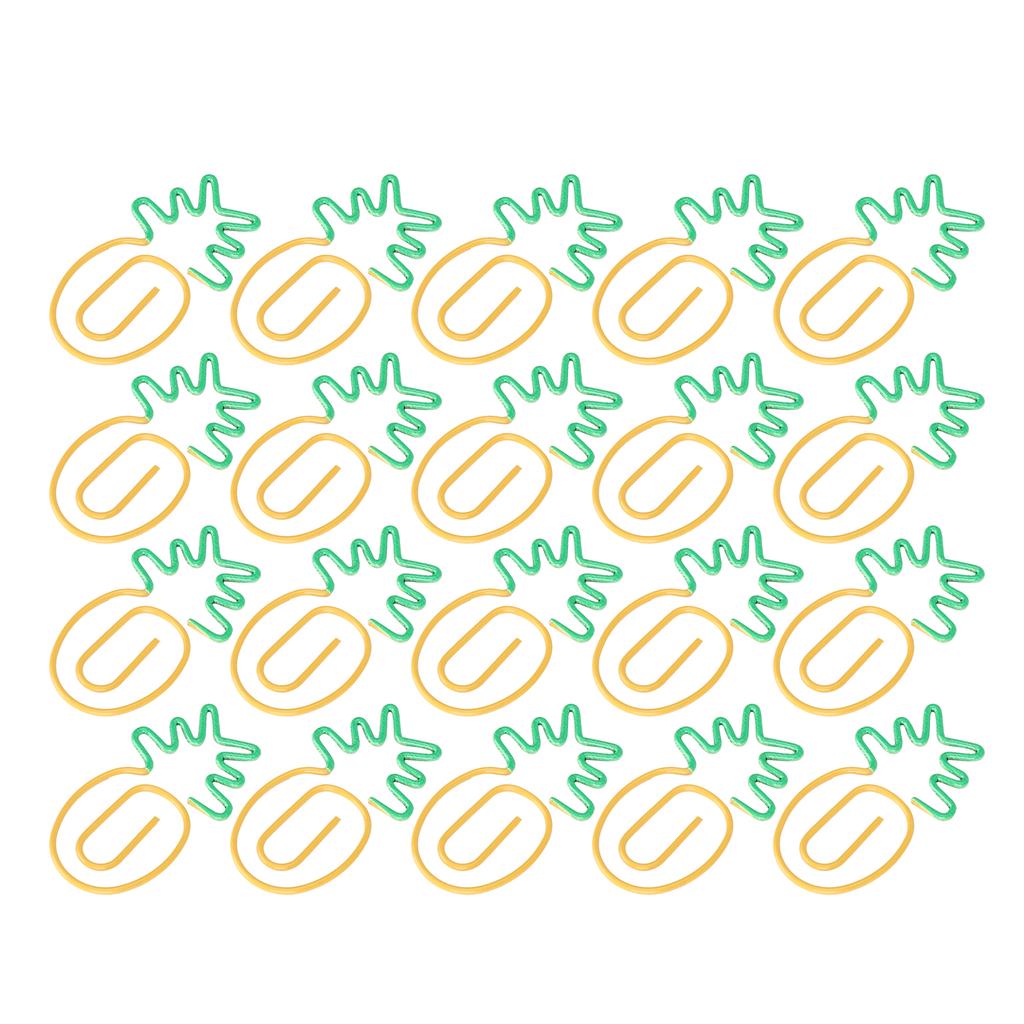 20Pcs Paper Clips Bookmarks Planner Clip Fruit Shaped Pin 2‑Color Office Supplies School Gifts