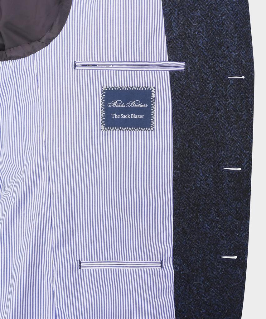 Brooks Brothers Harris Tweed Sack Jacket (Navy) (Bbjsmmf402)