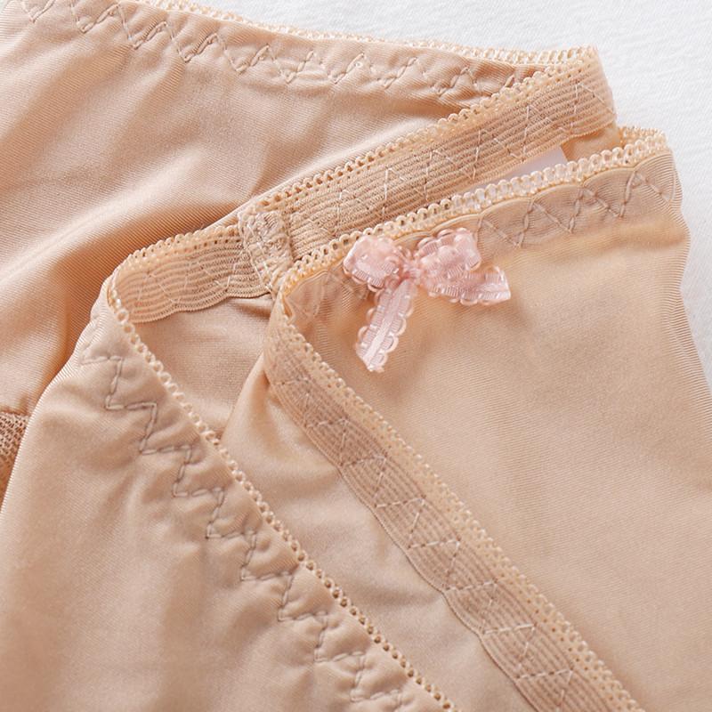 Women's Sexy Lace Splice Panties with Bowknot - European and American Style Cotton Briefs