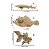 Металлическая миниатюрная фигурка осетра, антикварная скульптура животного, декоративное произведение искусства, украшение для полки, стола, для подарка
