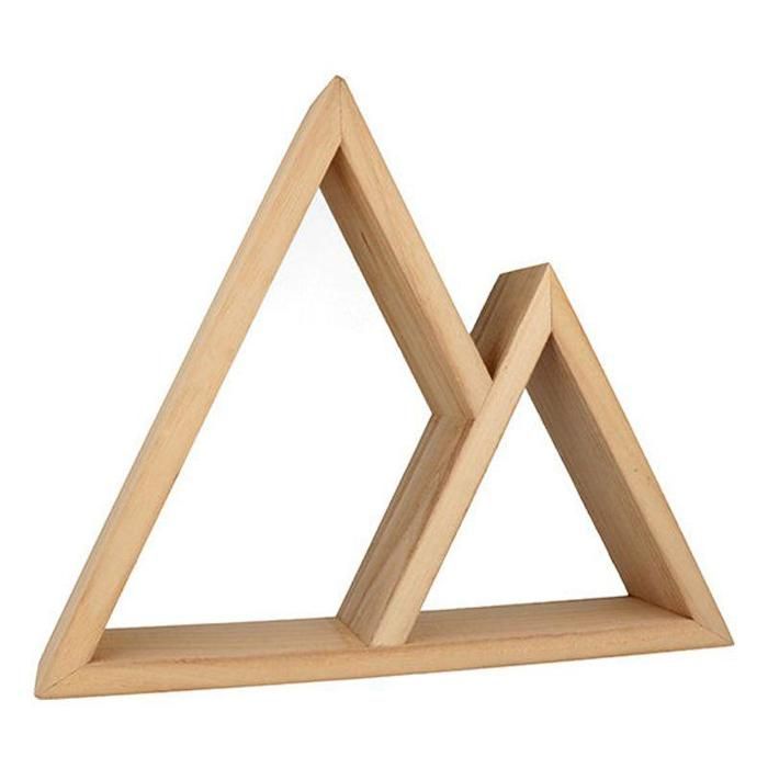 Деревянная настенная полка для декорирования 37 x 30 см - Гора