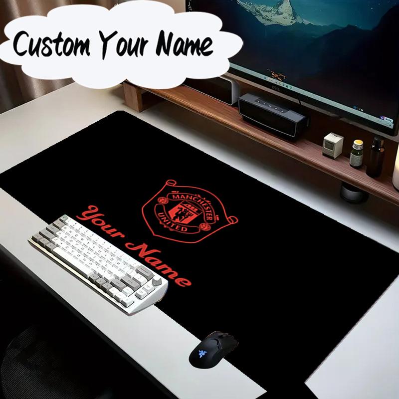 Custom Name Mouse pad Manchester Crest Mouse Pad Desk Mat, Non-Slip Rubber Backer Pad For Computer Notebook Gaming Mouse Pad Birthday Gift