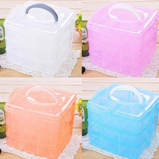 Пластиковый ремесленный бисер, органайзер для хранения ювелирных изделий, отсек для инструментов, ящик для инструментов