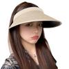 Соломенный солнцезащитный козырек для УФ-защиты Широкая повязка на голову Летает Маленькое лицо Горный Подбородочный ремешок в комплекте Номер [Lhyxuuk] Женщины, Защита, Поля, Тип, Не улетает,