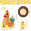 Skylety Плюшевая игрушка Курица, Несущая яйца, с животом на молнии, Курятник и цыплята, для Рождественских украшений, Наполнители