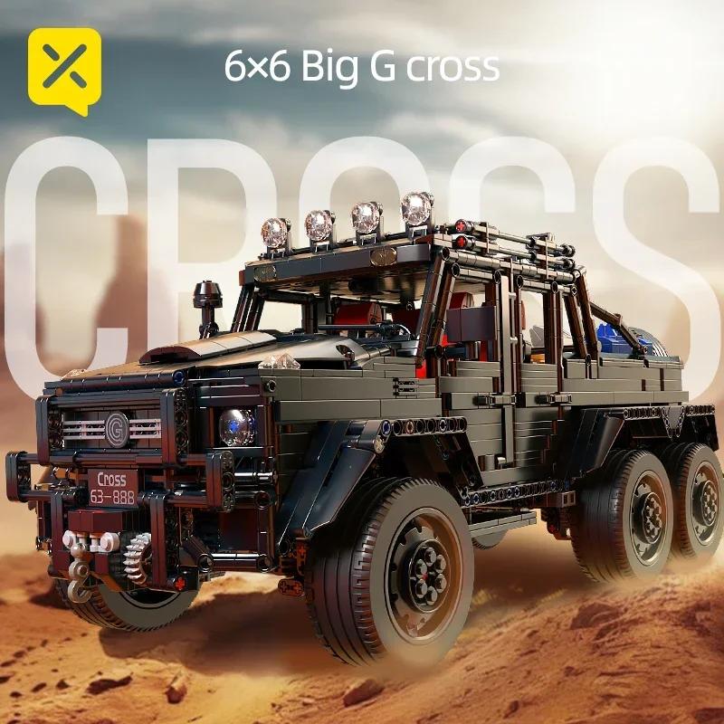 ToylinX 6x6 Внедорожник Строительные Блоки Игрушечный Автомобиль Технические Кирпичики Грузовик Модель-Симулятор 1:Наборы строительной техники для взрослых в масштабе 8