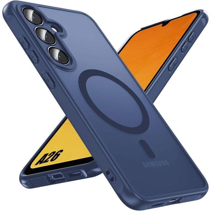 Coque de protection - BOOLING - pour Samsung Galaxy A26 5G - Silicone et PC - Vitre Caméra Intégrée - Bleu Marine