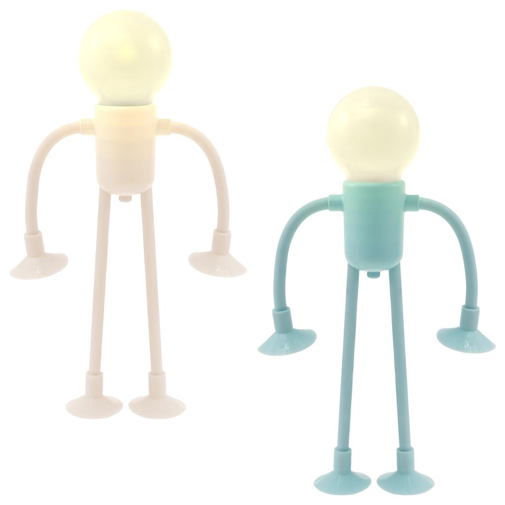 Cute Creative Sportsman Night Light Mini Portable Bulb Suction Cup Lights Bendable Desk Lamp Model Tabletop Home Decorations