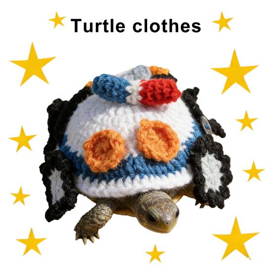 Yousheng Turtle Sweater Knitted Turtle Shell Costume Car Design Warm Outfit with Adjustable Rope Cute Apparel for Turtle Tortoise Photo Prop