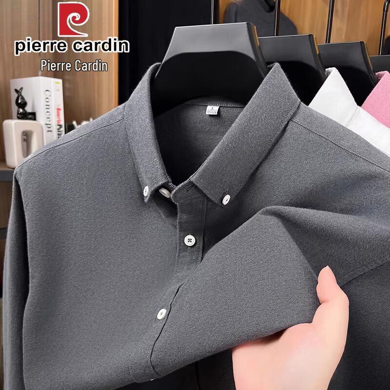 Pierre Cardin Мужская рубашка с длинным рукавом в стиле business casual, 100% хлопок