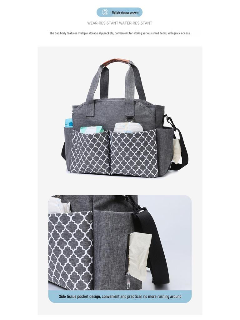 Многофункциональная сумка-кроссбоди на одно плечо для мамы и малыша с креплением для коляски