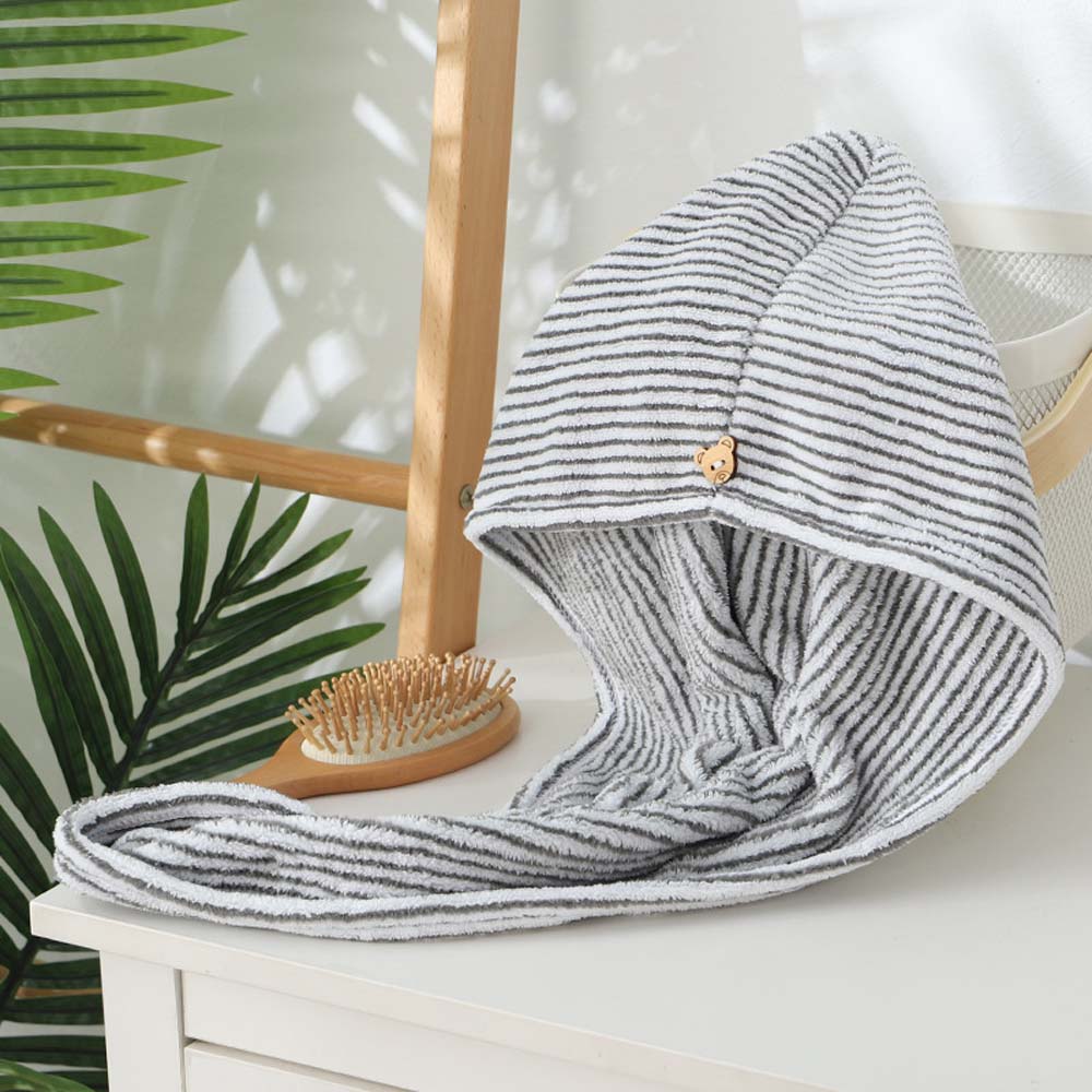 Girl Drying Turban Wrap Hair Bamboo Fiber Microfiber Shower Caps Hair Hat Towel Cap Bathing Cap